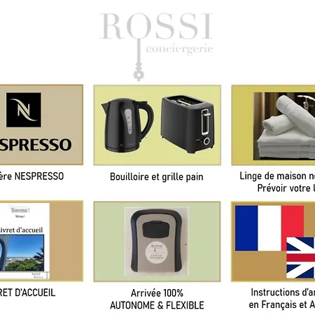 T2 Familial 1ere Ligne Plages Parking Prive Wifi - Le Foc - Rossiconciergerie - Linge En Option 公寓